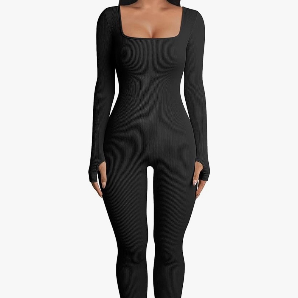 Black one piece body suit  very stretchy